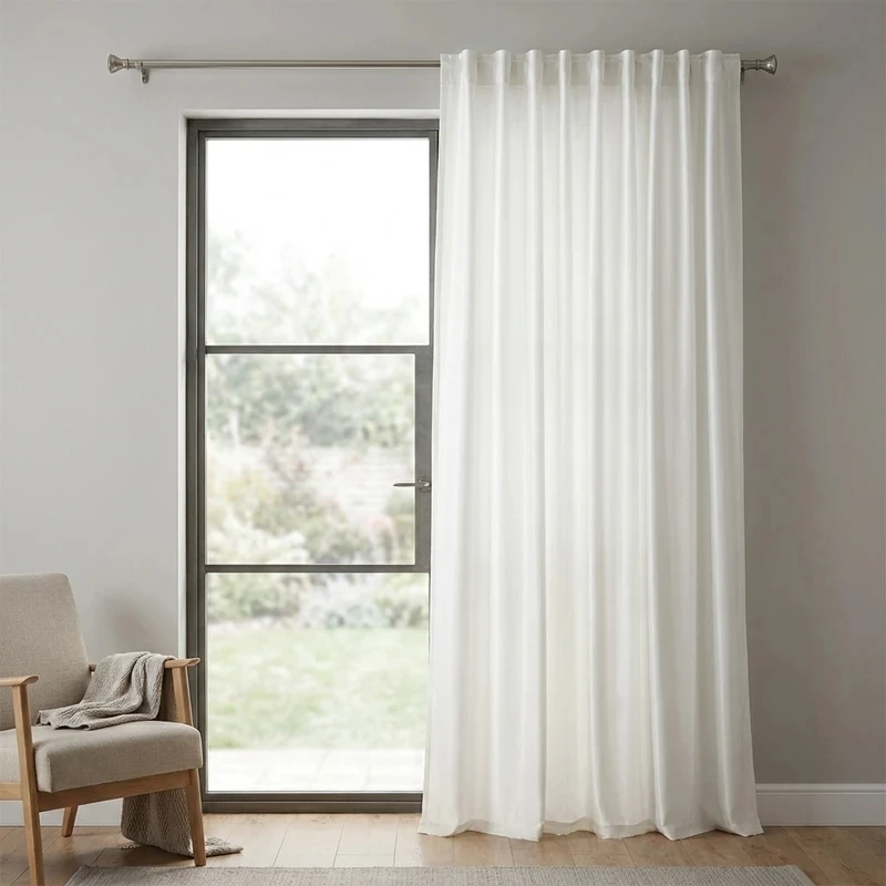 پرده مدل ساده آستر فلامنت سایز 180x275 سانتیمتر