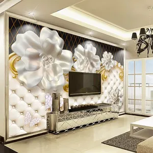 پوستر دیواری سه بعدی مدل گل برجسته لمسه DVRF1343