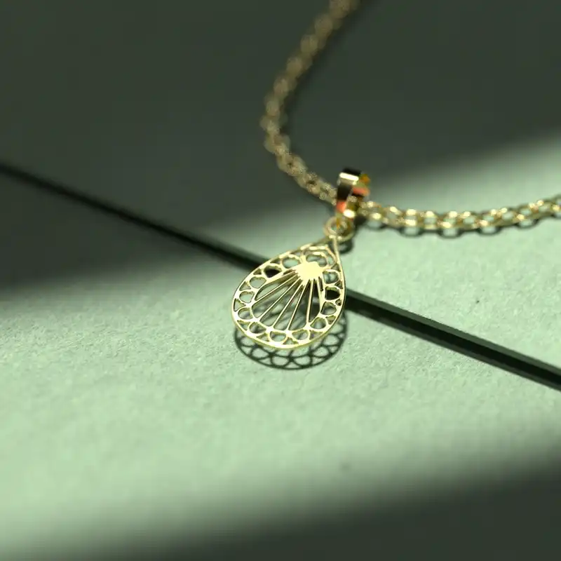 گردنبند طلا 18 عیار زنانه مدوپد مدل اسلیمی کد PP1202