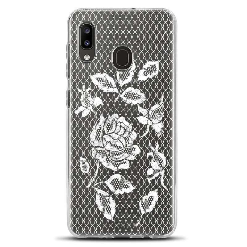 کاور مگافون طرح گل مدل C43-W مناسب برای گوشی موبایل سامسونگ Galaxy A40