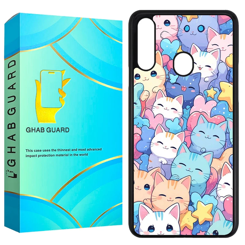 کاور قاب گارد طرح گربه مدل GCHPA20S مناسب برای گوشی موبایل سامسونگ Galaxy A20s 