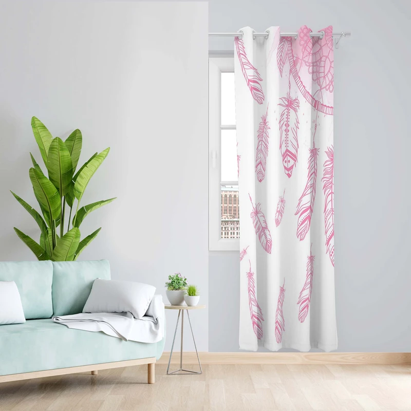 پرده طرح دریم کچر مدل مخمل پانچی کد 5315L z سایز 140x200 سانتی متر