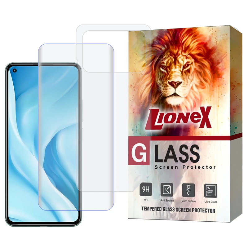 محافظ صفحه نمایش یووی لایونکس مدل UVNANOMTBL مناسب برای گوشی موبایل شیائومی Mi 11 Ultra 5G به همراه محافظ پشت گوشی