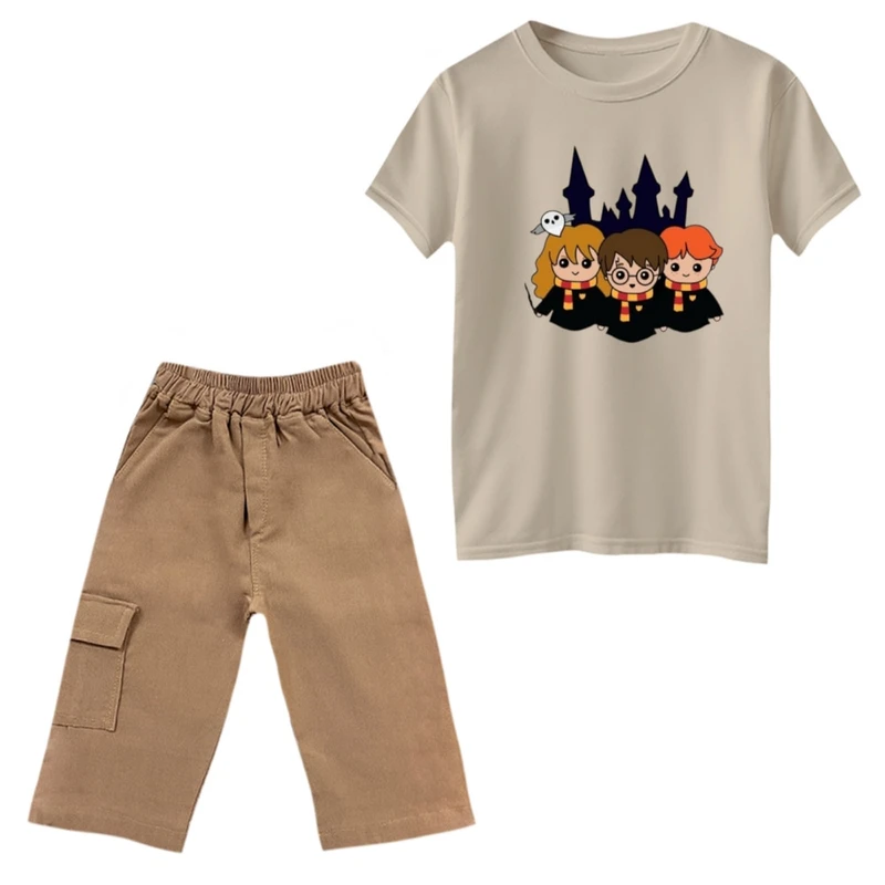 ست تی‌شرت و شلوارک پسرانه مدل هری پاتر کد 7