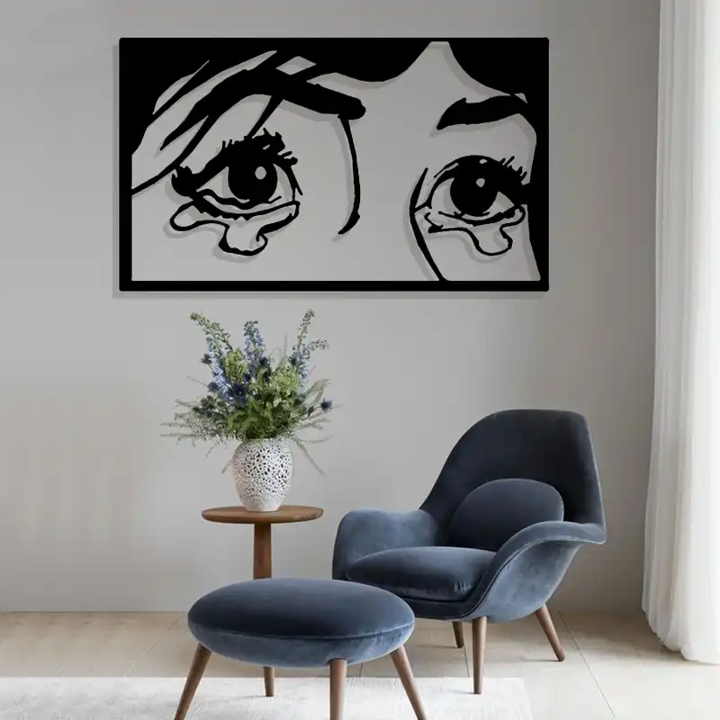 استیکر مدل چوبی طرح صورت