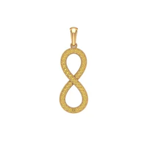 آویز گردنبند طلا 18 عیار زنانه قیراط طرح بی نهایت کد GH1840