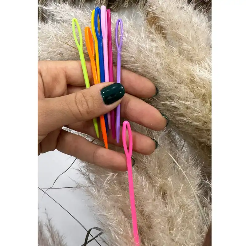 قلاب بافتنی مدل ZHLN-7 به همراه سوزن دوخت کاموا مجموعه 4 عددی