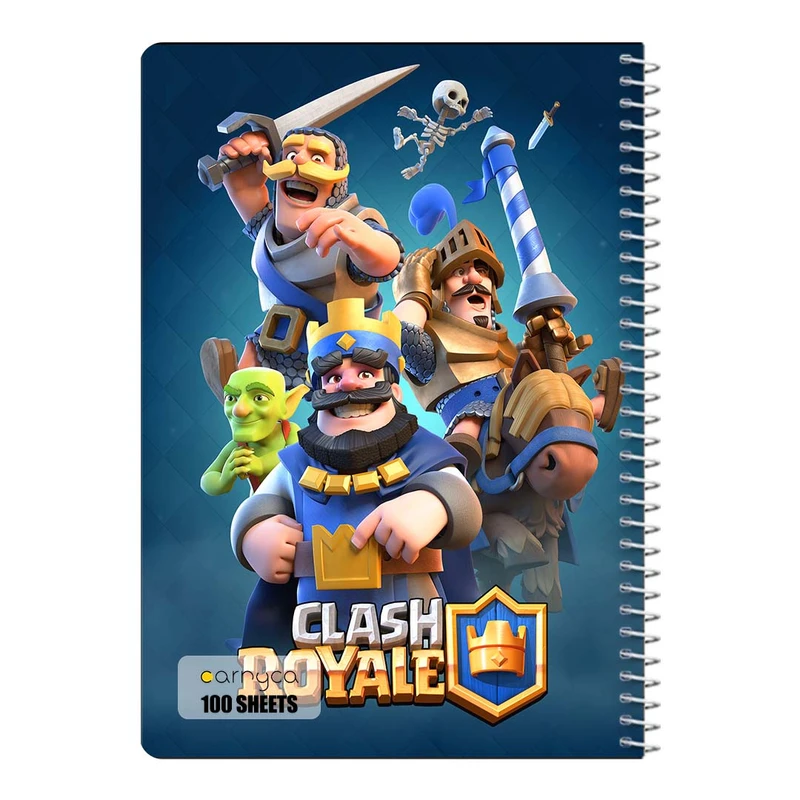 دفتر مشق 100 برگ سیمی کارنیکا طرح کلش رویال Clash Royale کد 56803