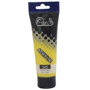 رنگ اکریلیک پارس کد 345  lemon yellow حجم 75 میلی لیتر