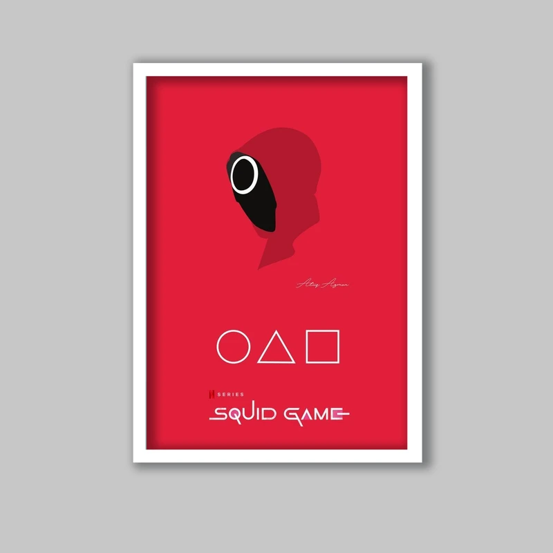 تابلو لیلیان طرح سریال بازی مرکب کد LA-G10806 فریم سفید