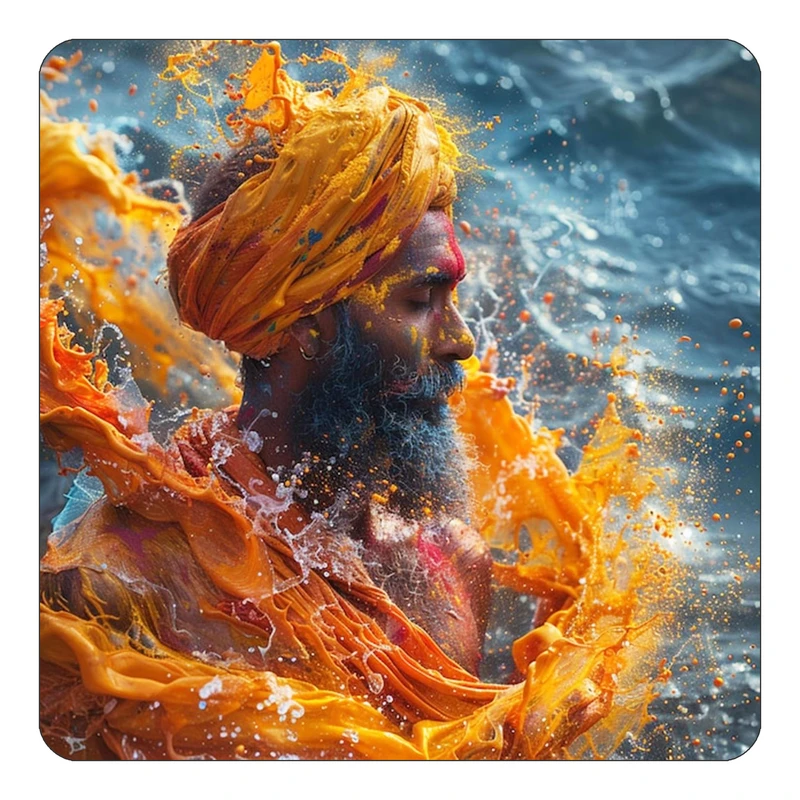 مگنت کاکتی طرح نقاشی رنگ روغن مدل mp69616