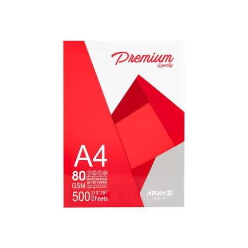 کاغذ A4 آریا مدل پریمیوم بسته 500 عددی