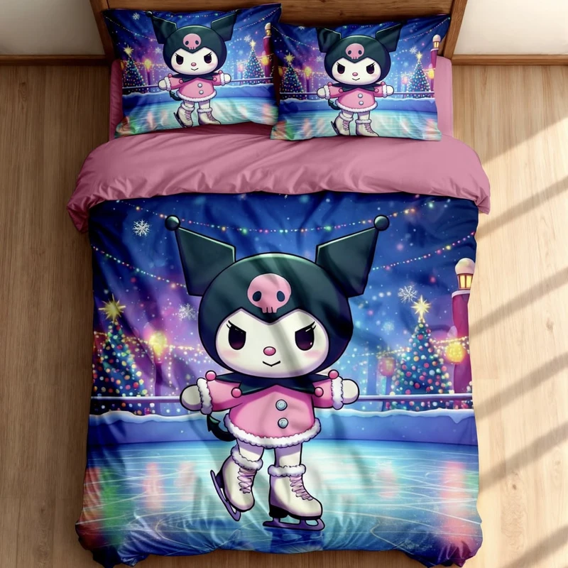 سرویس خواب تک نفره 5 تکه مدل کرومی kuromi کد اسکیت سوار 02