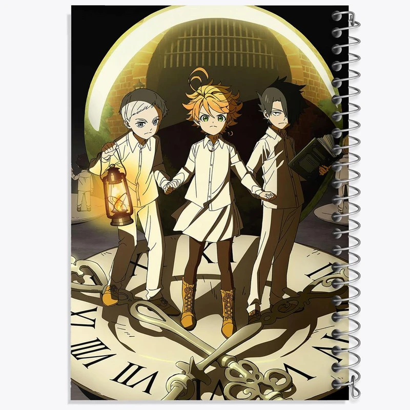 دفتر نقاشی 50 برگ خندالو مدل ری و اما و نورمن انیمه ناکجاآباد موعود کد 12734