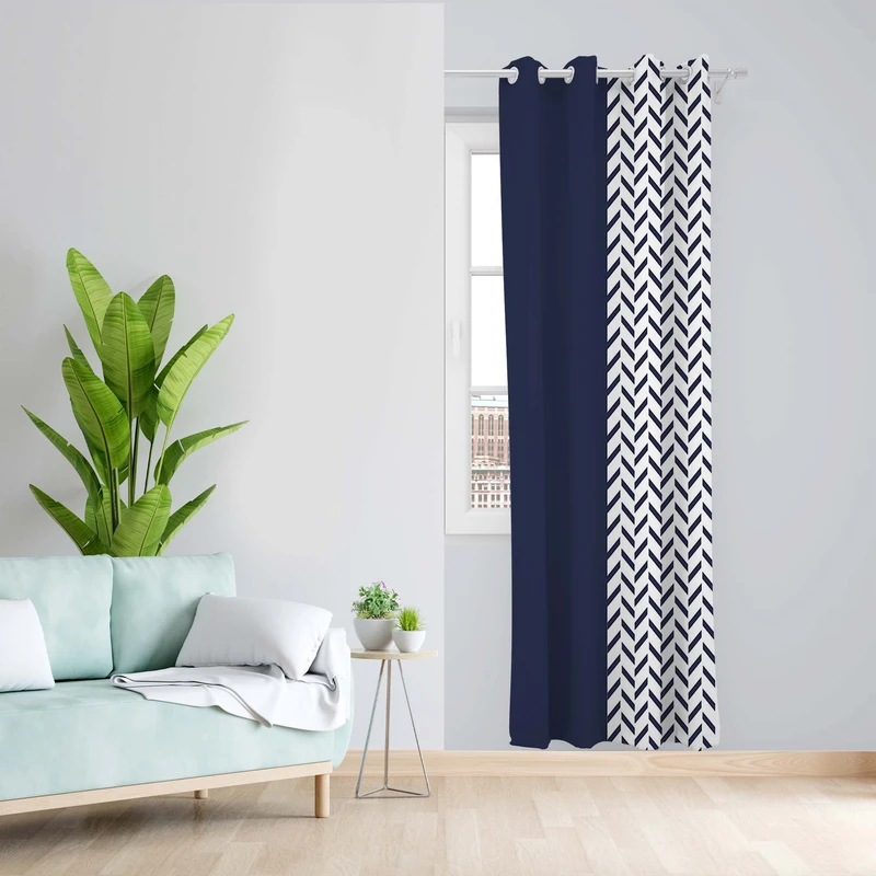 پرده طرح خط مدل مخمل پانچی کد 1579 z سایز 140x200 سانتی متر