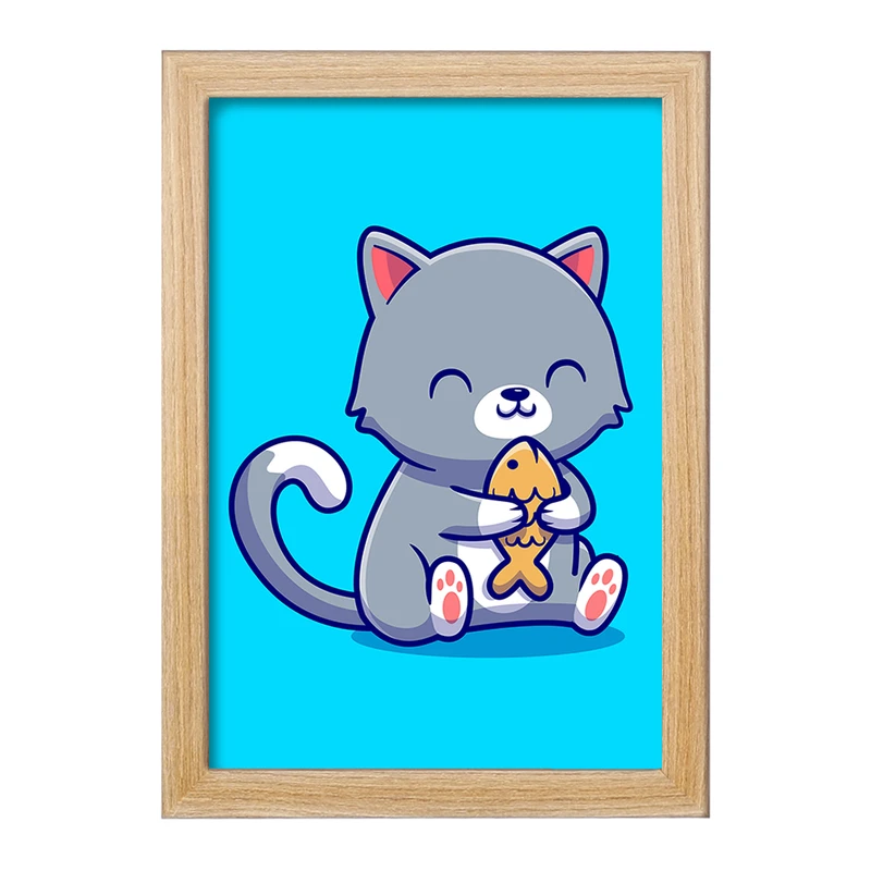 تابلو خندالو مدل حیوانات بامزه گربه کد 25406