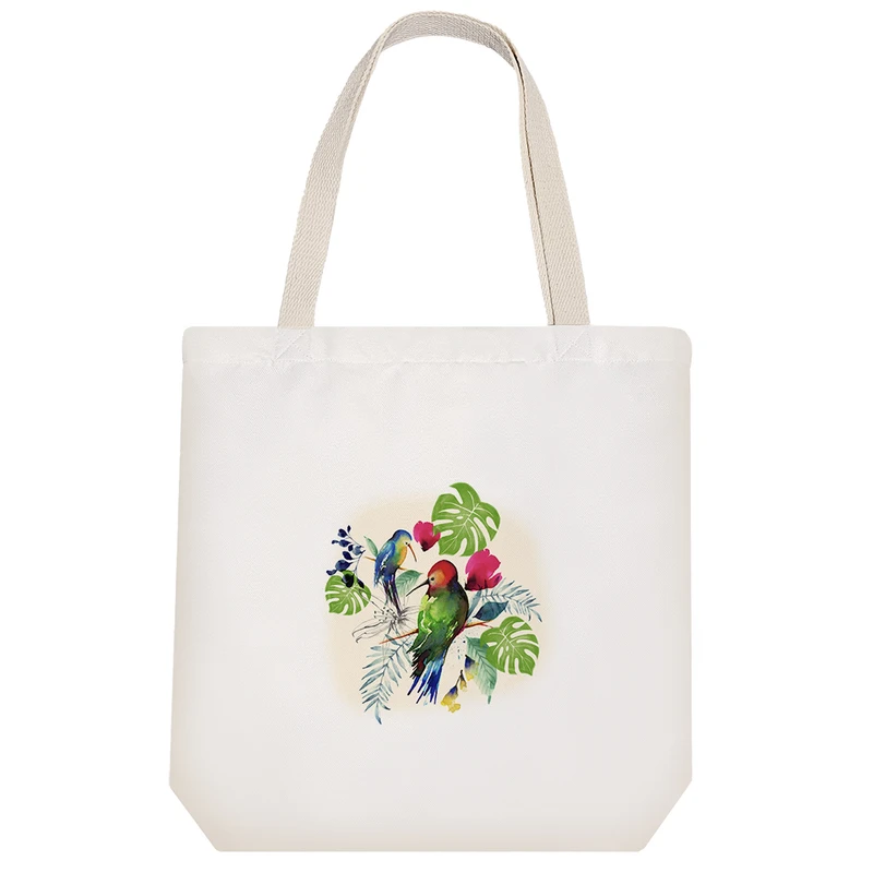 ساک خرید خندالو طرح پرنده و برگ انجیری کد H1095