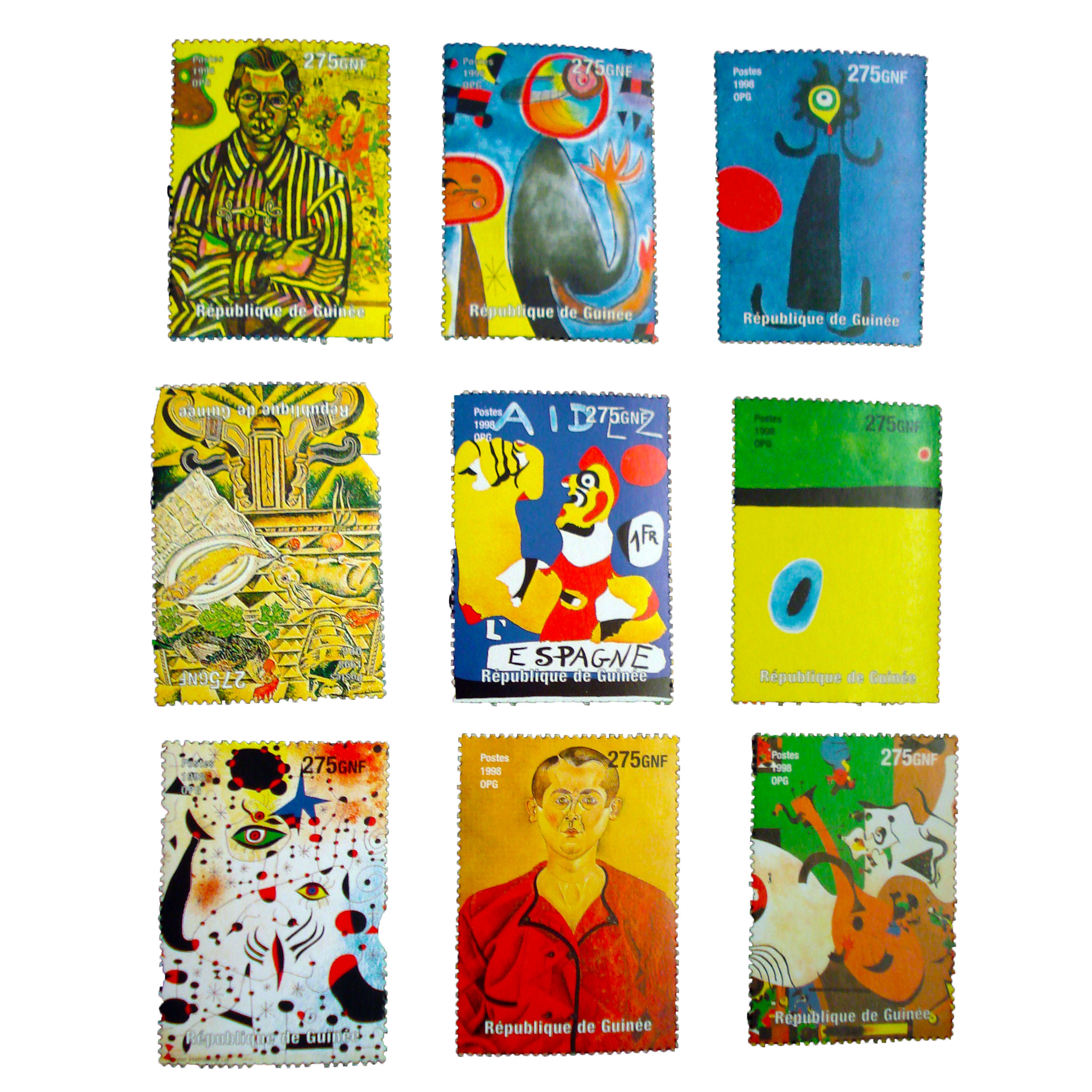 تمبر یادگاری مدل هنري كد c-943 مجموعه 9 عددي