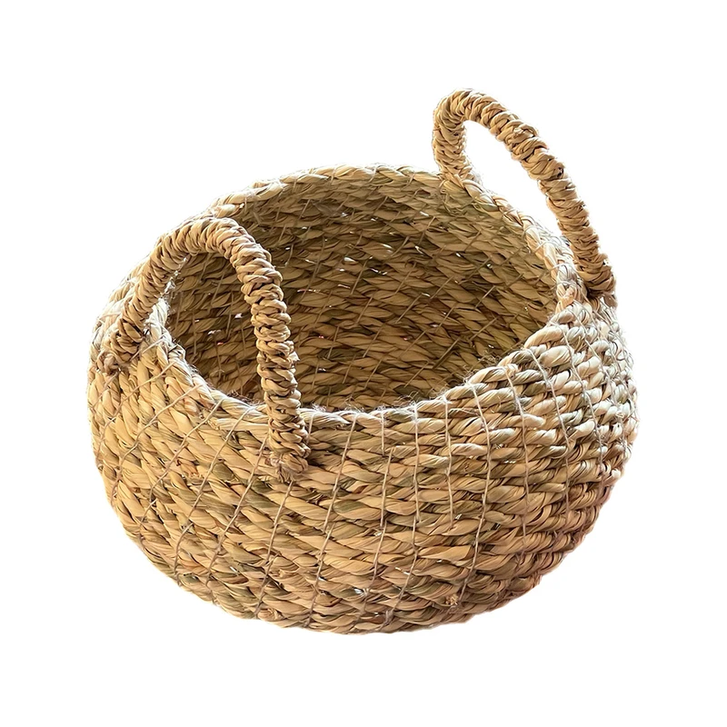 ظرف حصیری مدل خمره ای طرح دسته دار