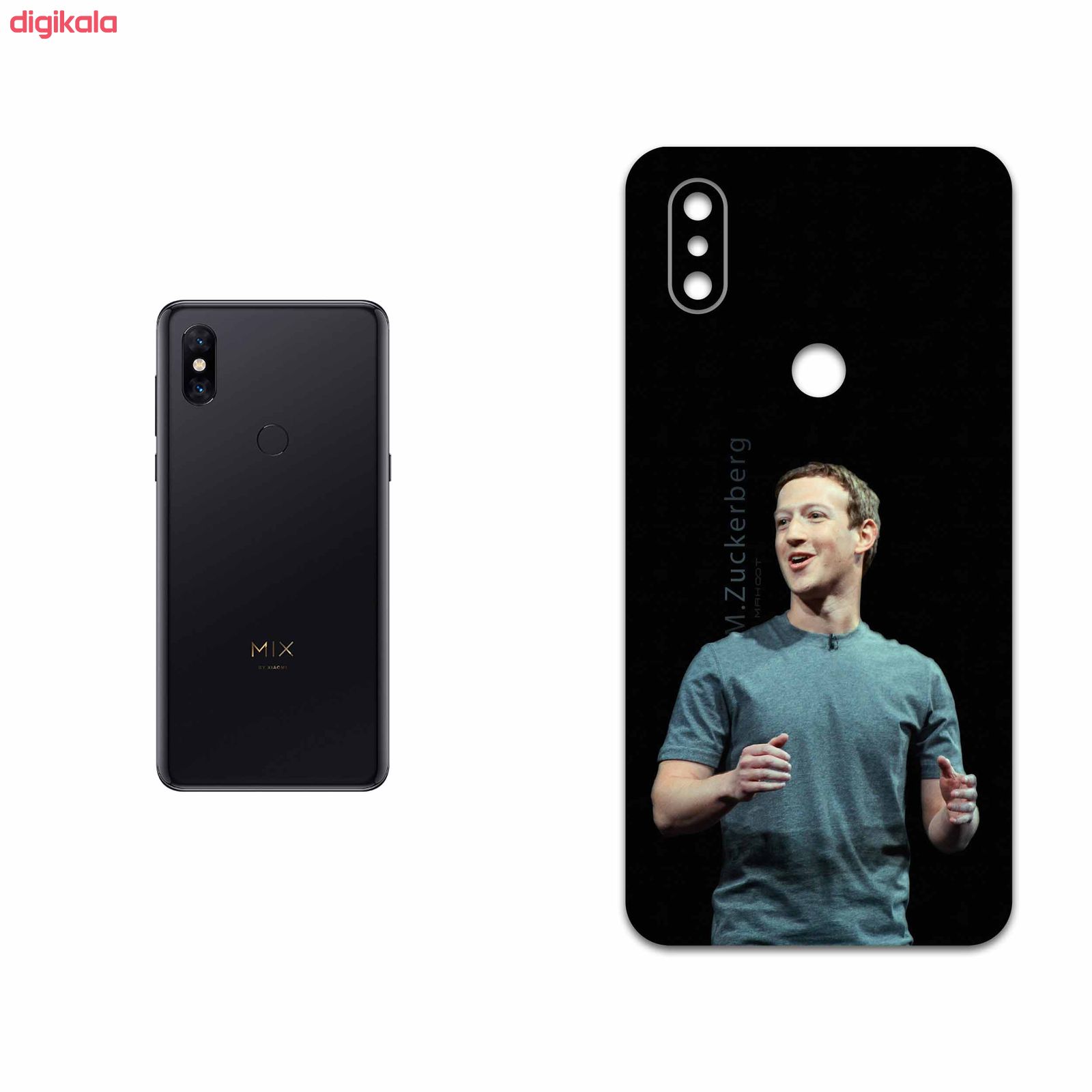 برچسب پوششی ماهوت مدل Mark Zuckerberg مناسب برای گوشی موبایل شیائومی Mi Mix 3 main 1 1