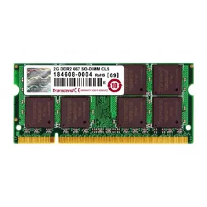 رم لپتاپ DDR2 تک کاناله 667 مگاهرتز CL5 ترنسند مدل PC2-5300 ظرفیت 2 گیگابایت