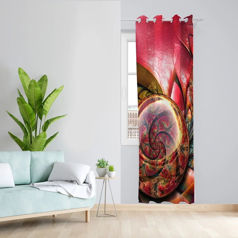 پرده طرح سه بعدی مدل مخمل پانچی کد L 1218L Z سایز 140x200 سانتی متر