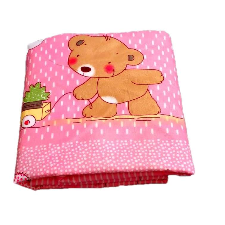 ملحفه مدل روانداز طرح خرس کوچولو یک نفره سایز 220×140 سانتی متر