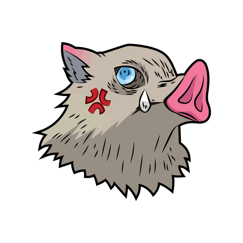 برچسب لپ تاپ پویا مارکت طرح خوک انیمه کد 2498