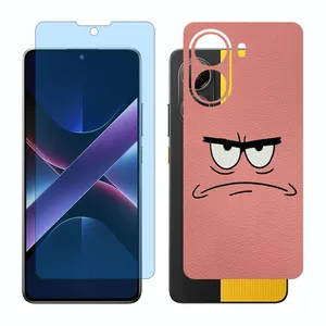 Glass Together model matte anti blue screen protector suitable for Xiaomi Poco X7 Pro mobile phone with back cover sticker