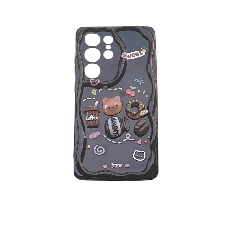 کاور مدل عروسکی برجسته طرح خرس و عسل کد 608 مناسب برای گوشی موبایل سامسونگ Galaxy S24 Ultra