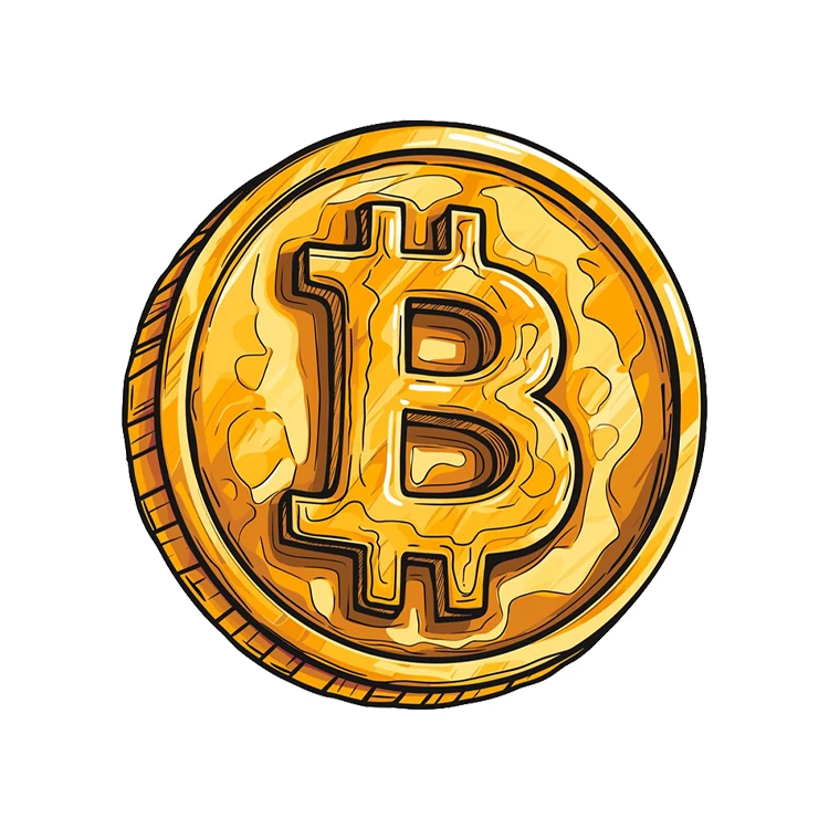 استیکر پارچه و لباس پاد آفرین مدل بیت کوین کد 1444