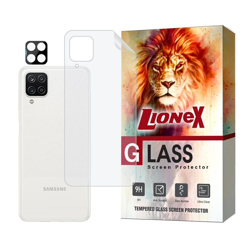 محافظ پشت گوشی لایونکس مدل MTBFULL مناسب برای گوشی موبایل سامسونگ Galaxy A12 / A12 Nacho / M12 / F12 به همراه محافظ لنز