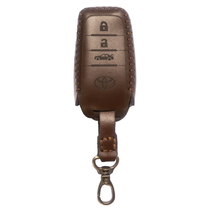 کاور ریموت و سوئیچ خودرو مدل چرم طبیعی کد ARAJ552 مناسب برای تویوتا پریوس