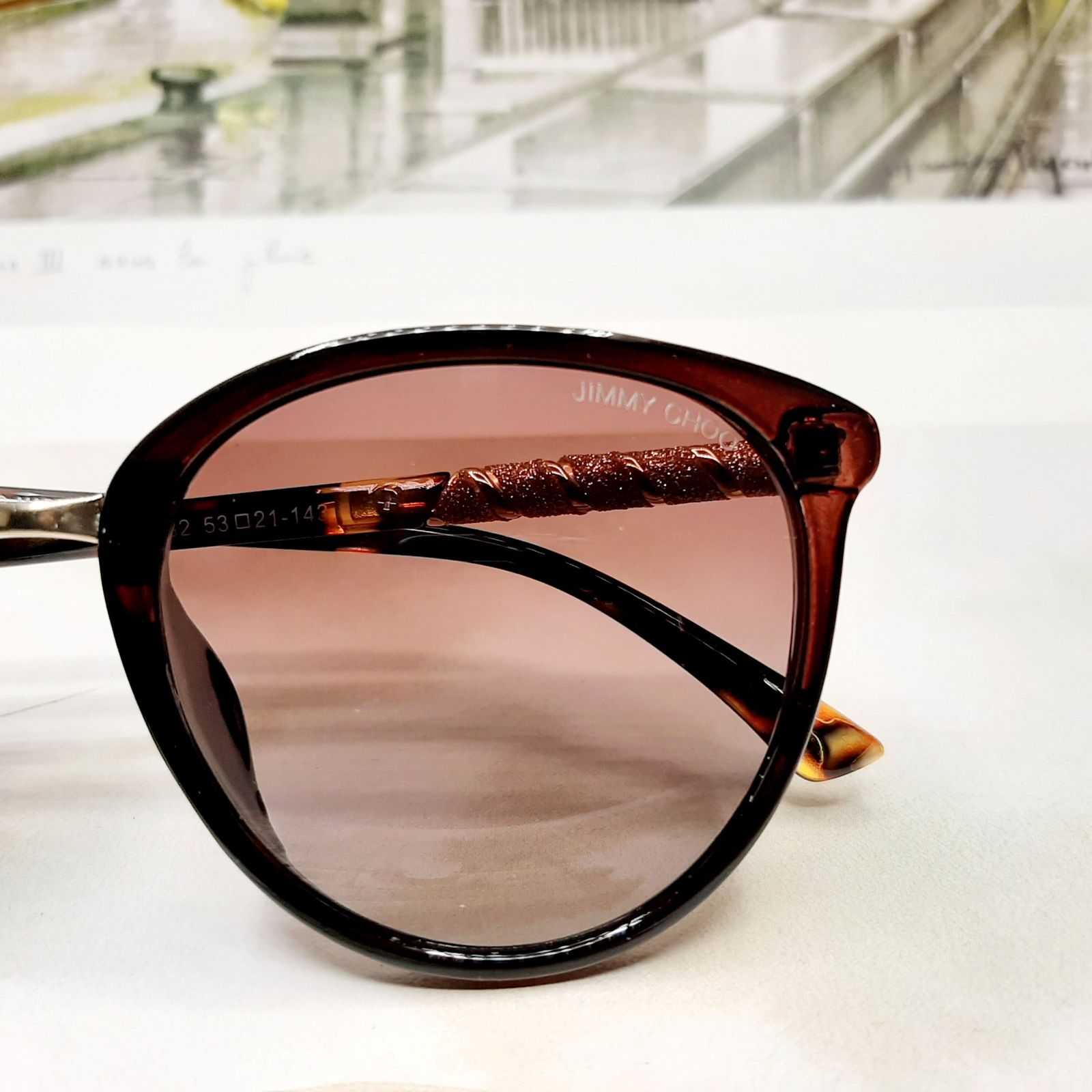 عینک آفتابی زنانه جیمی چو مدل P2848dubr -  - 6