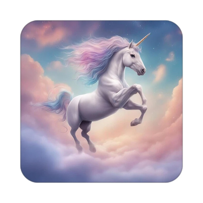 زیر لیوانی کاکتی طرح اسب تک شاخ و یونیکورن مدل mp29337