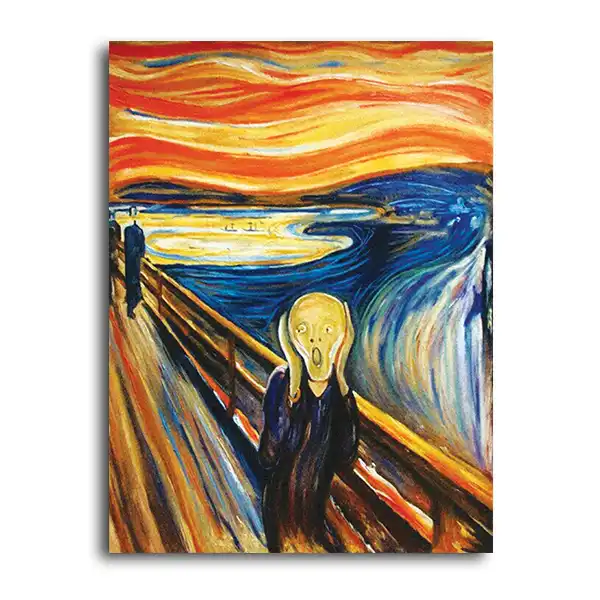 تابلو نقاشی رنگ روغن طرح جیغ ادوارد مونک کد 001
