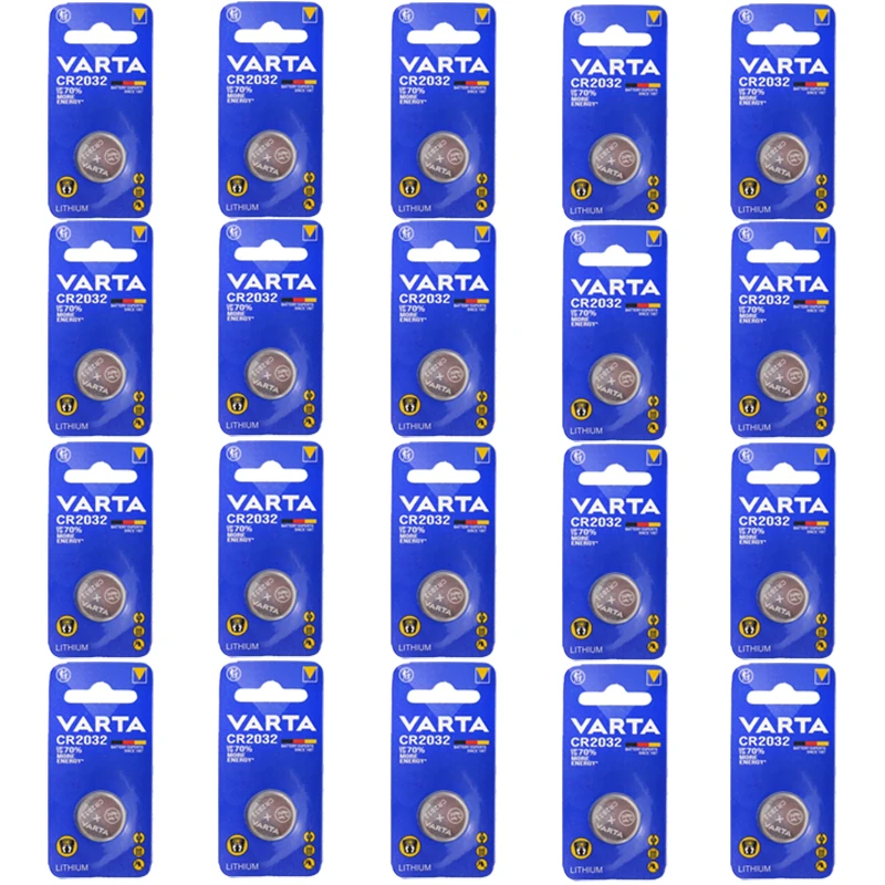 باتری سکه ای وارتا مدل CR-2032 بسته 20 عدد