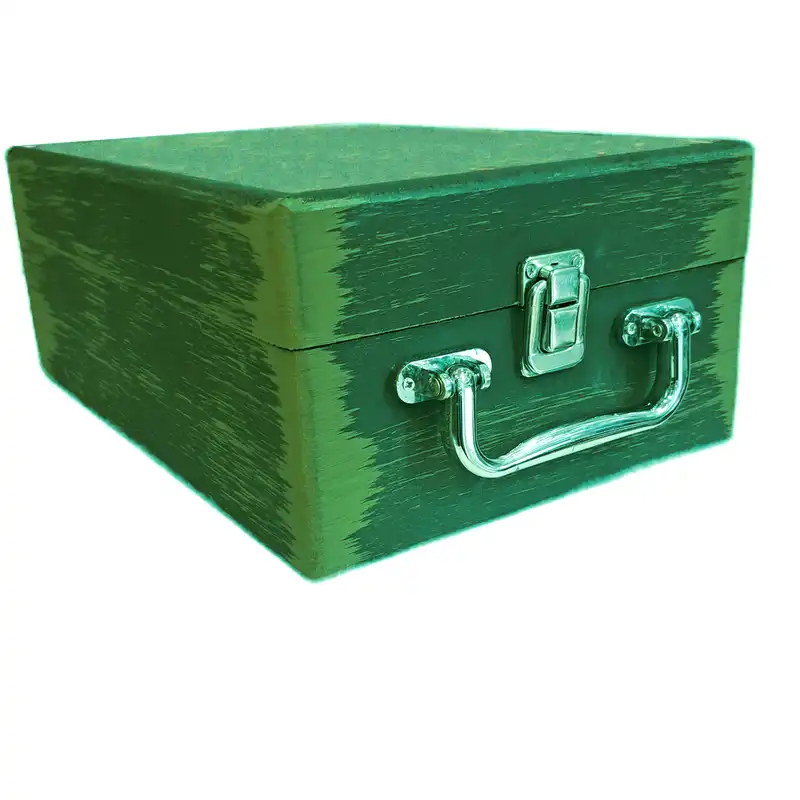 جعبه هدیه مدل چمدان چوبی طرح کتاب رنگی کد WS714