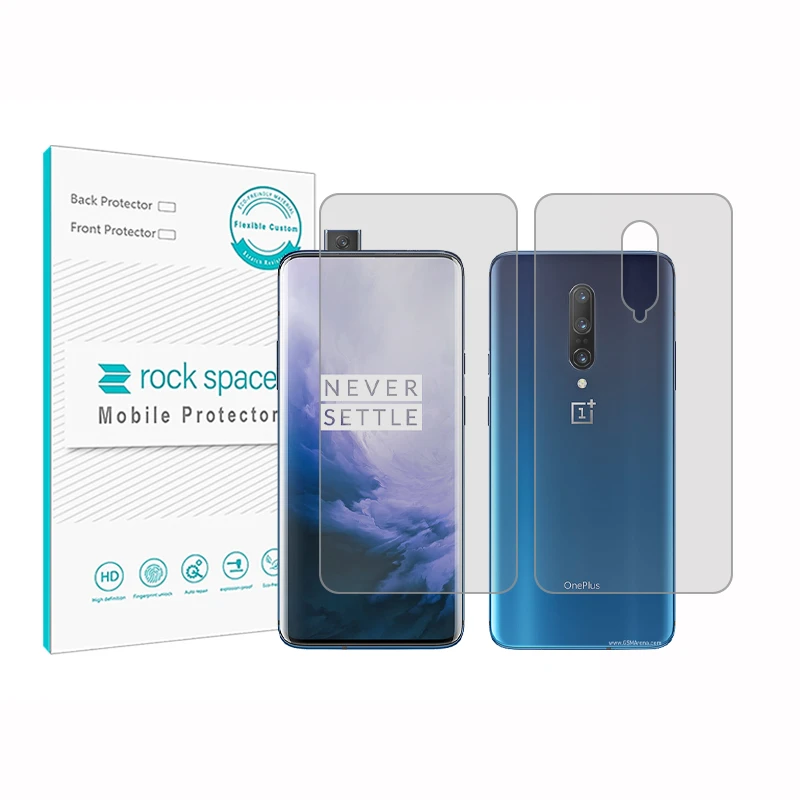 محافظ صفحه نمایش شفاف راک اسپیس مدل HyGEL مناسب برای گوشی موبایل وان پلاس 7PRO به همراه محافظ پشت گوشی