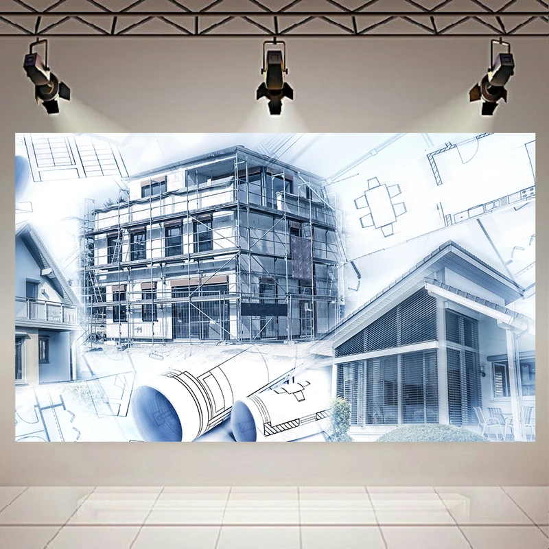 تابلو بوم طرح مخمل مدل مهندسی ساختمان کد AR50011