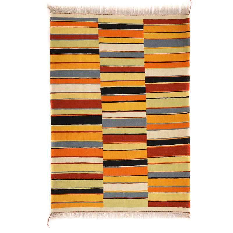 گلیم دستبافت سه متری مدل دکوراتیو طرح قشقایی کد1407104