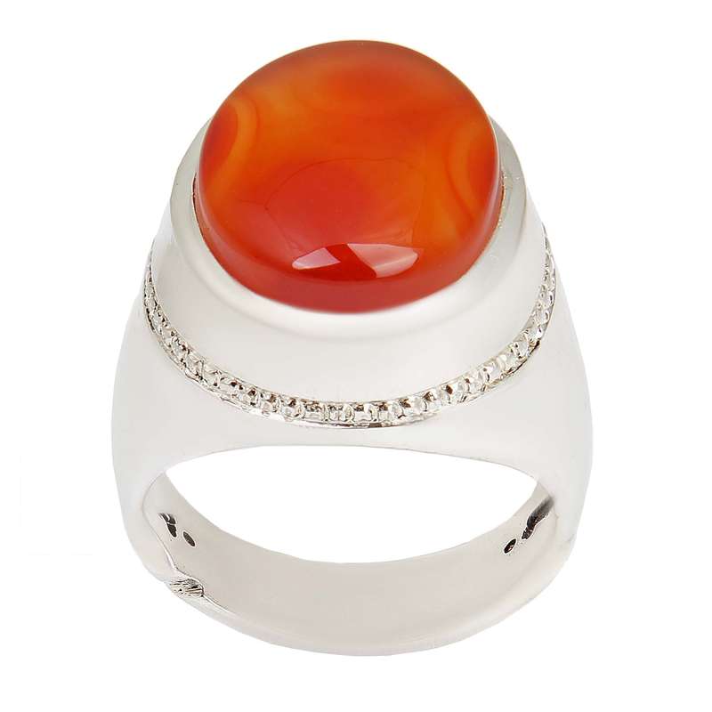 انگشتر نقره مردانه بازرگانی میلادی مدل سنگ عقیق یمانی رکاب دست ساز کد AM_2358