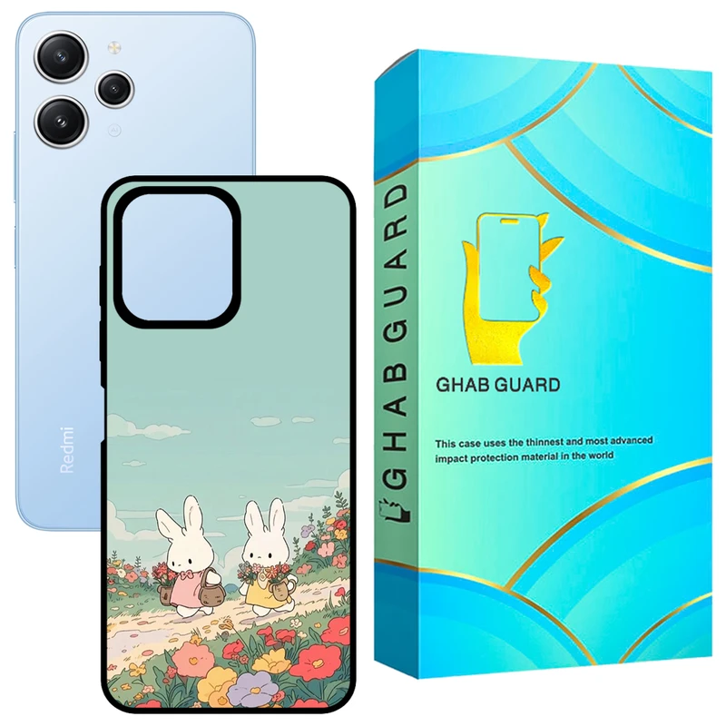 کاور قاب گارد طرح خرگوش مدل GCHPR12 مناسب برای گوشی موبایل شیائومی Redmi 12 4G / Redmi 12 5G / Poco M6 Pro 5G