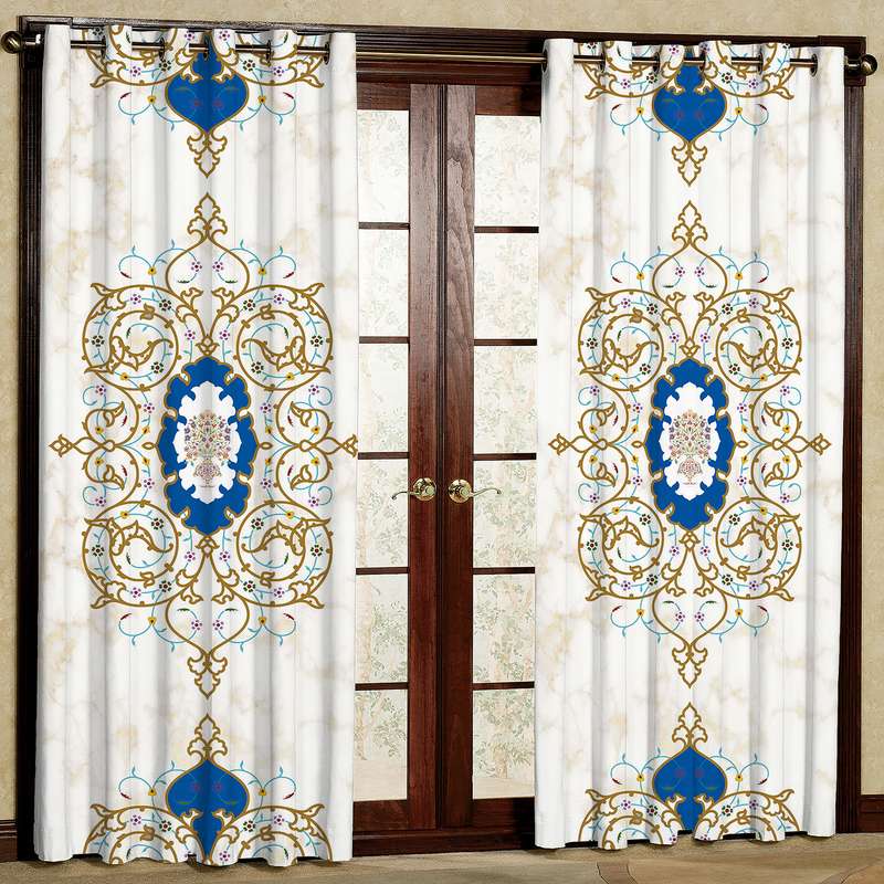 پرده مدل هازان پانچی کد m 4229 سایز 280x140 سانتی متر