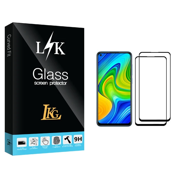 محافظ صفحه نمایش ال کا جی مدل LK Glass مناسب برای گوشی موبایل شیائومی Redmi Note 9 بسته دو عددی