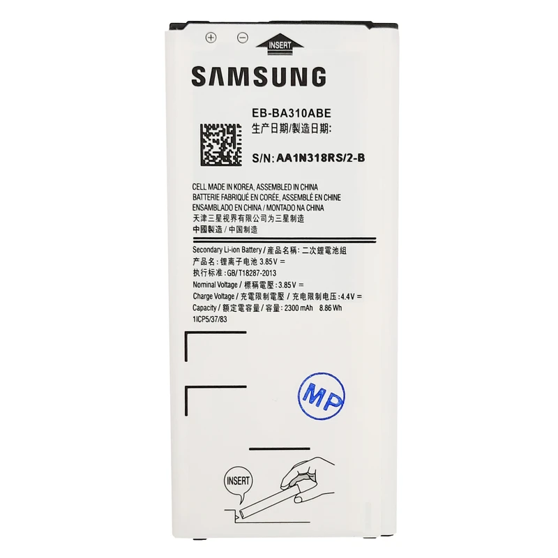 باتری موبایل مدل EB-BA310ABE ظرفیت 2300 میلی آمپر ساعت مناسب برای گوشی موبایل سامسونگ Galaxy A3 2016
