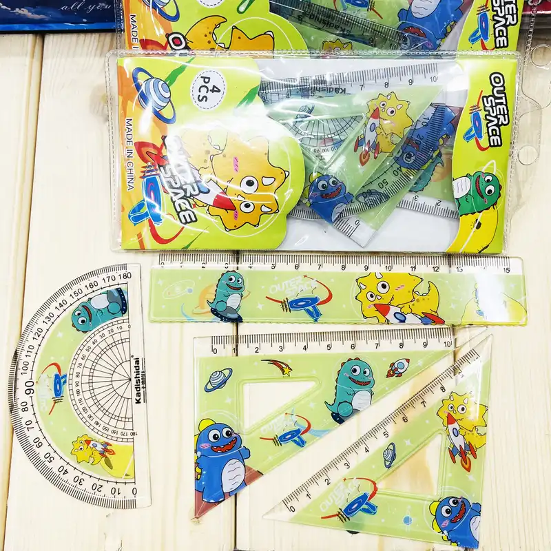 خط کش مدل دایناسور فانتزی مجموعه 4 عددی