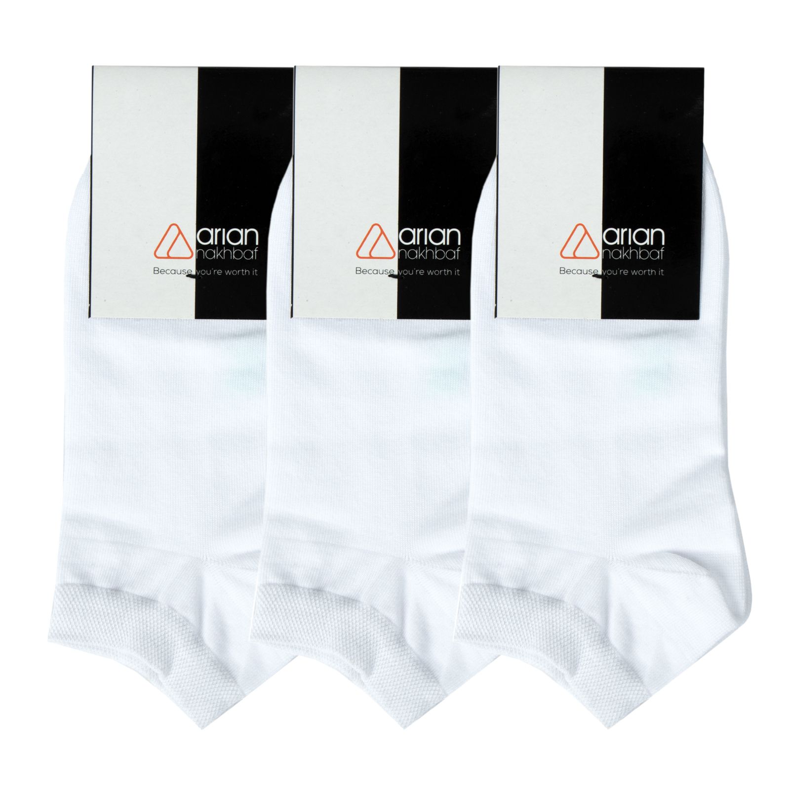 جوراب زنانه آریان نخ باف مدل 6122 بسته 3 عددی -  - 2