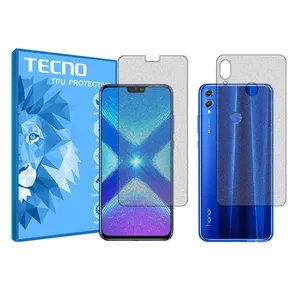 Matte techno screen protector HyMTT model suitable for the Honor 8X mobile phone along with the back of the phone