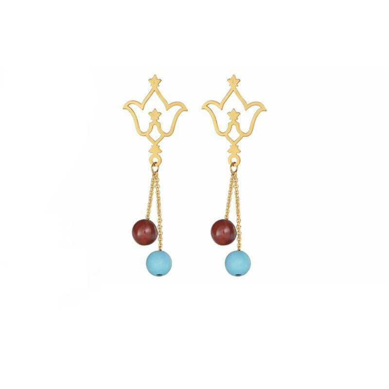 نیم ست طلا 18 عیار زنانه الن نار مدل ELMS0021